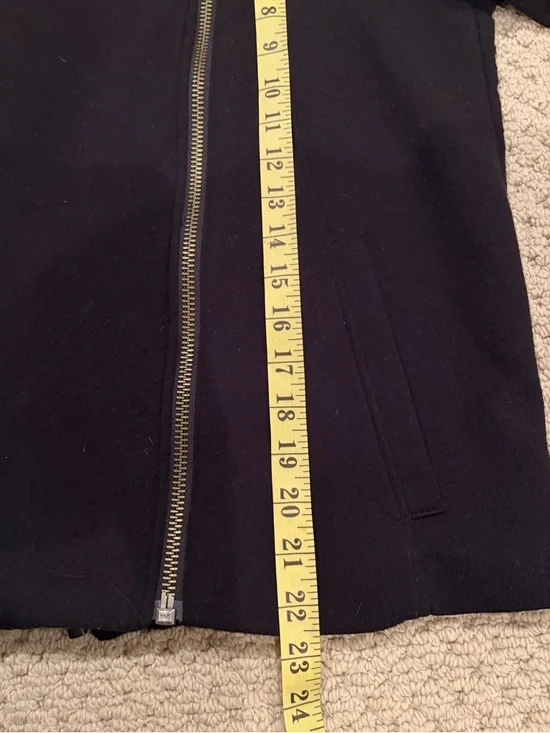 Helmut Lang Black Asymmetrical Zip Cotton Moto Jacket - Picture 8 of 11